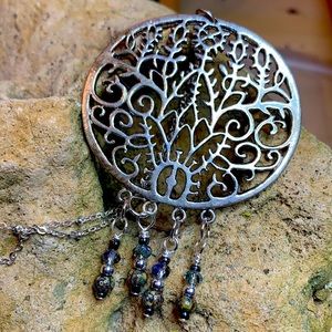 Jill MacKay Collection sterling plated pendant